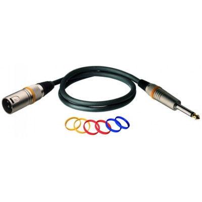 Мікрофонний кабель RockCable Microphone Cable - XLR (m) / TS Jack 1m (RCL 30381 D6 M) Вінниця - фото 1