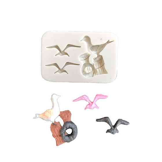 Молд силиконовый Чайки 55 на 77 мм серый Киев