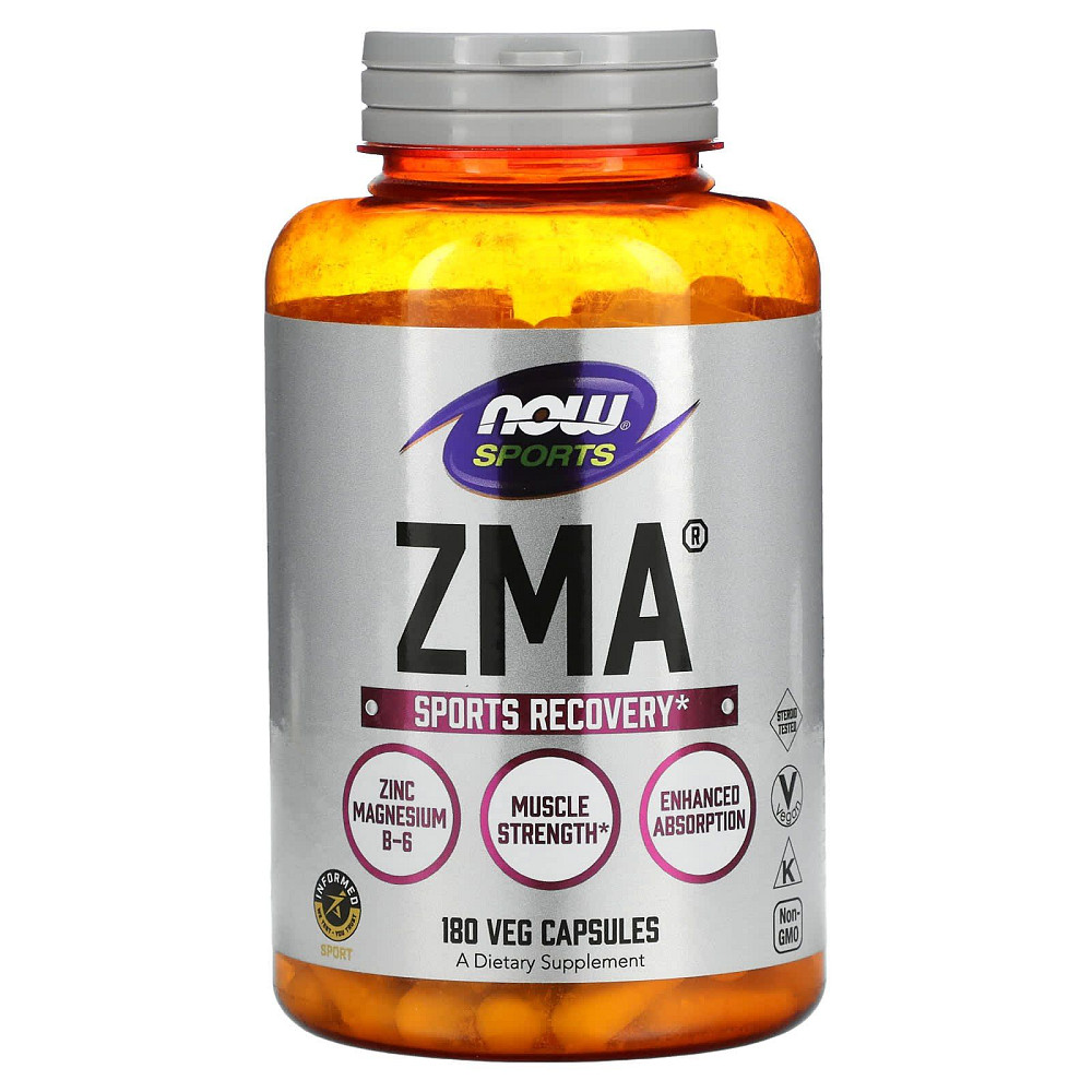 Спортивное восстановление, ZMA, Now Foods, Sports, 180 капсул Киев - изображение 1