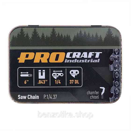 Ланцюг для ланцюгової пилки Procraft industrial P.1/4.37 Universal 1/4" шаг 37 зв. Київ