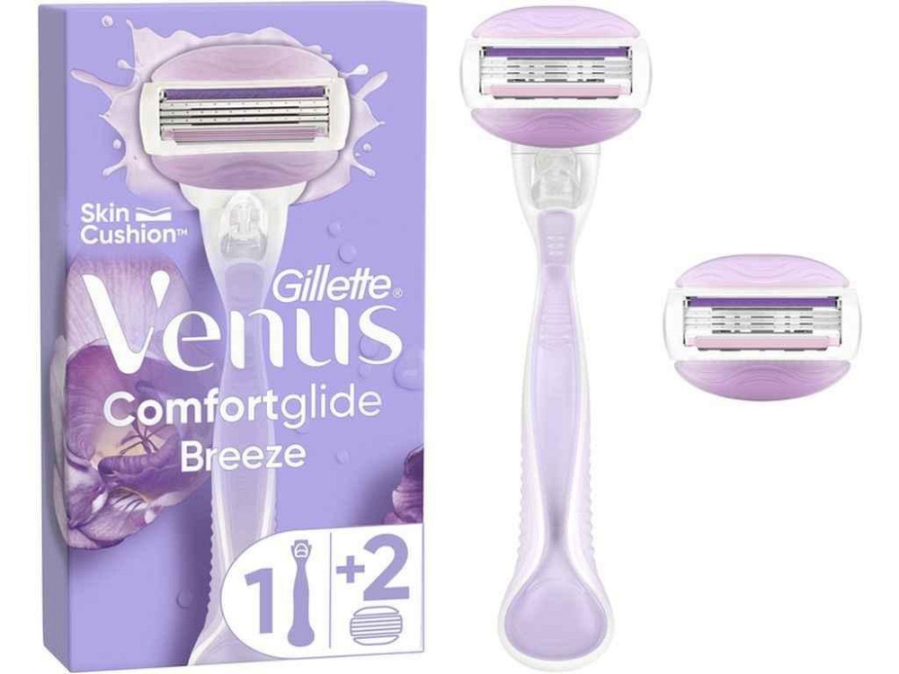Станок для бритья 1шт женский (Бритва) ComfortGlide Breeze с 2 сменными картриджами ТМ VENUS Киев - изображение 1