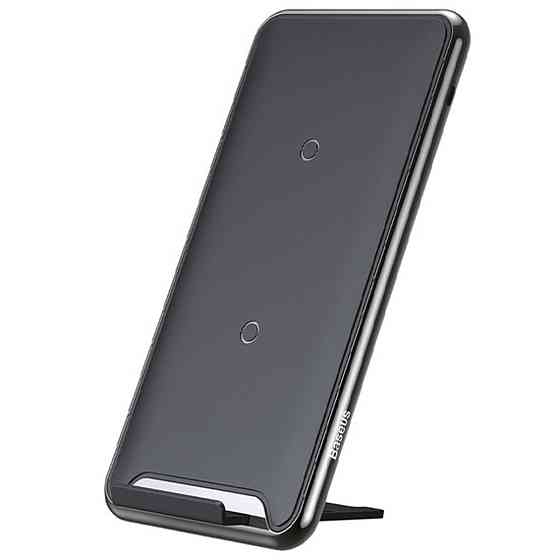 БЗП Baseus Three-coil Wireless Charging Pad (With desktop holder) Black Киев