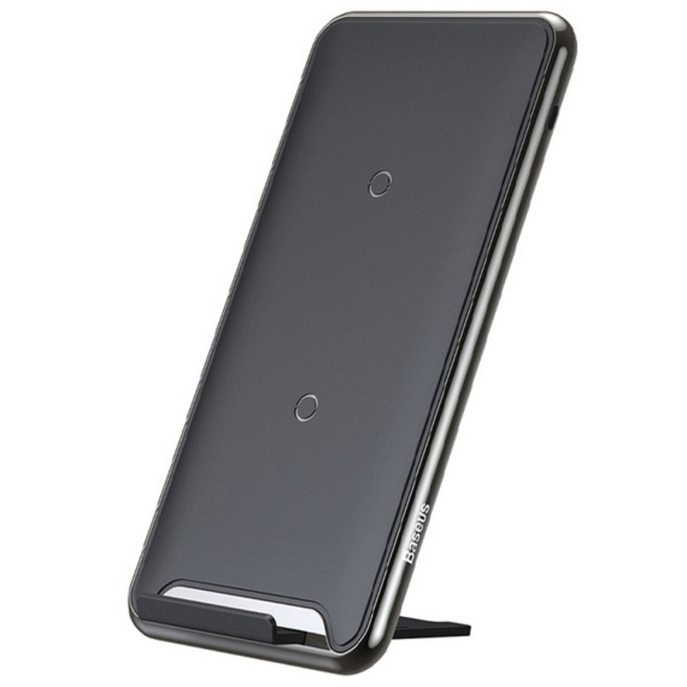 БЗП Baseus Three-coil Wireless Charging Pad (With desktop holder) Black Киев - изображение 1