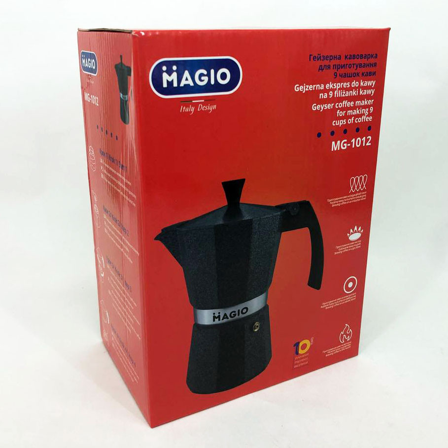 Гейзерная кофеварка на три порции Magio, Кофеварка для приготовления кофе на плите KJ-42 Львов - изображение 8