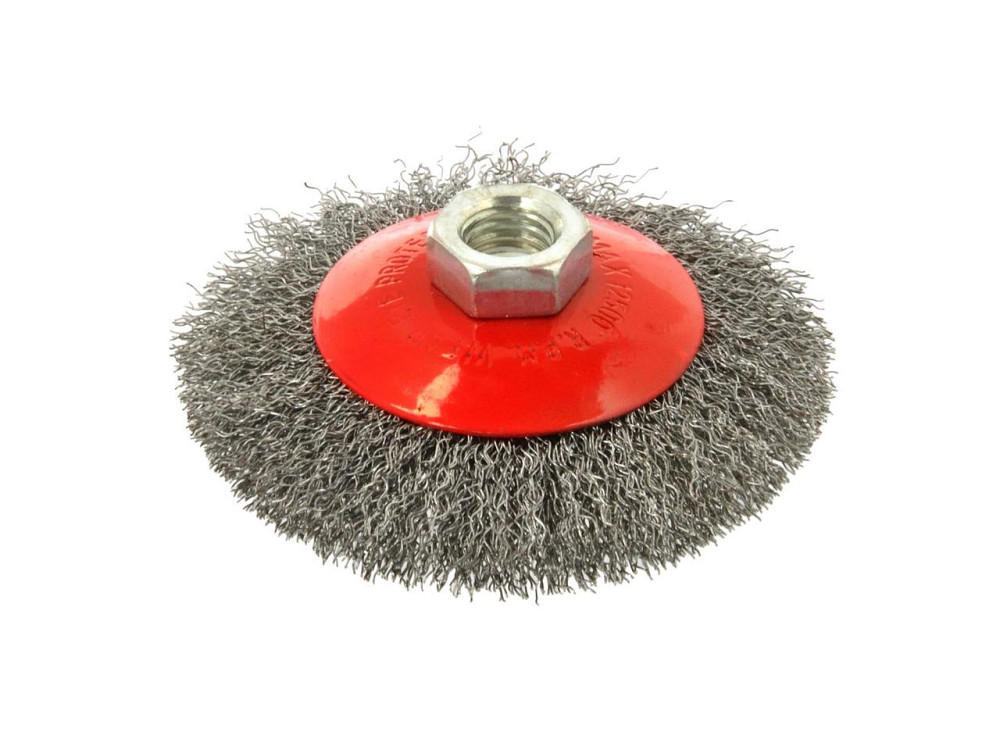 КШМ Щітка дротяна "GEKO" радіальна зі стальних дротиків 100мм Київ - фото 1