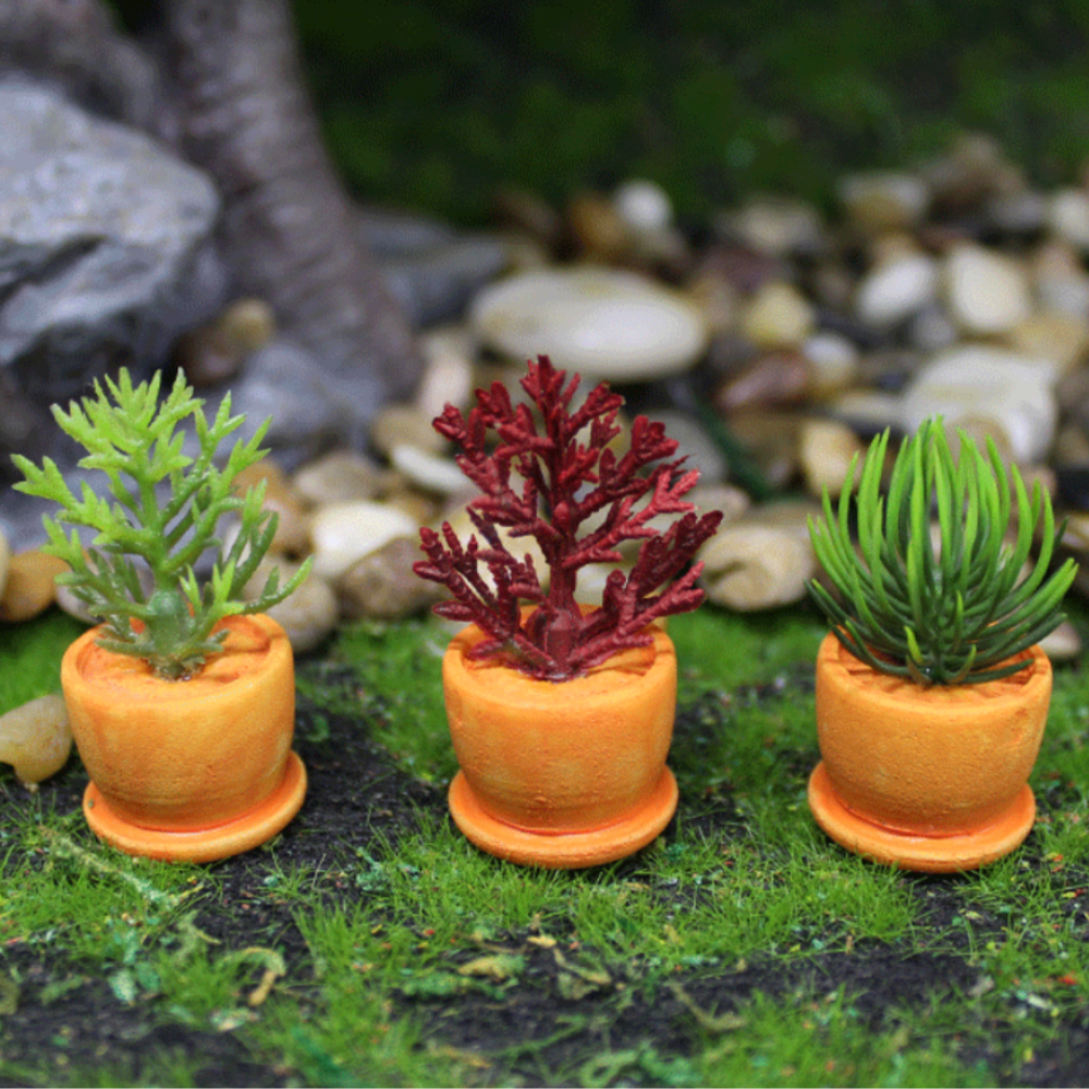 Миниатюрный вазон 4.3 х 2.7 см из полистоуна Зеленый Бордовий Одесса - изображение 4