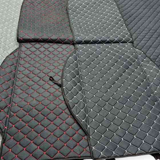 Накидки сиденье антара черные (передние) ромб, черная нитка на Мукачево