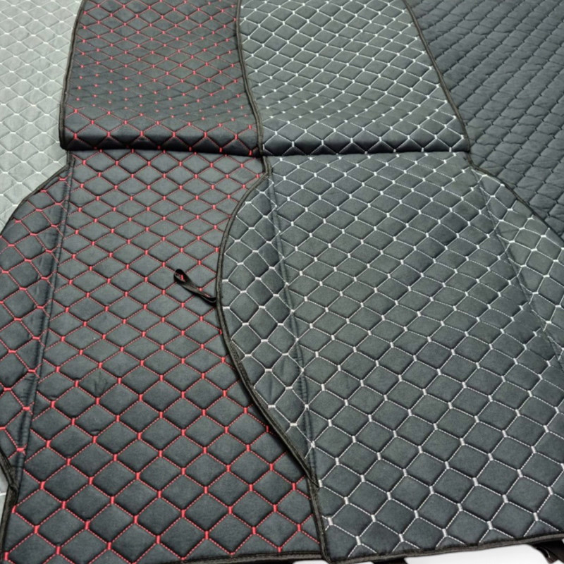 Накидки сидіння антара чорні (передні) ромб, чорна нитка Мукачево - фото 2