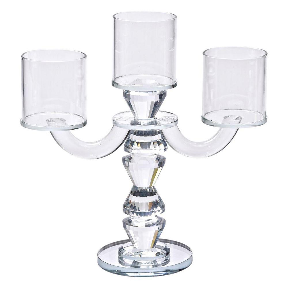 Декоративний канделябр на 3 свічки, прозорий Київ - фото 4