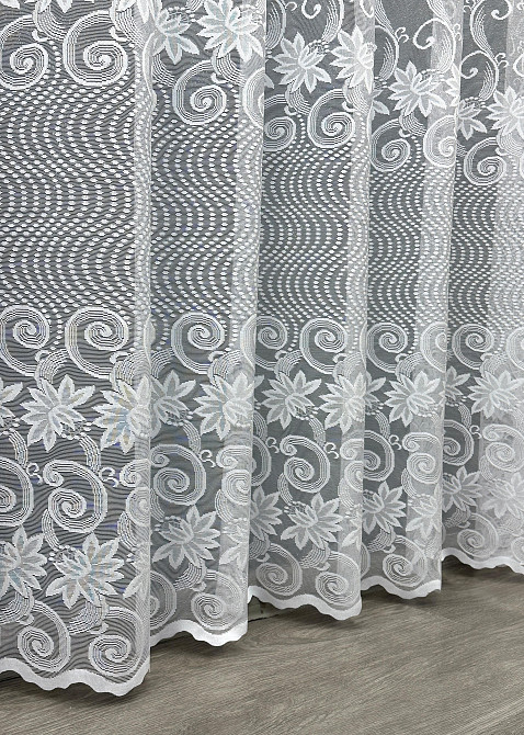 Тюль VR-Textil 643т Преміум Жакард Білий 300х270 см (40-302) Київ - фото 7