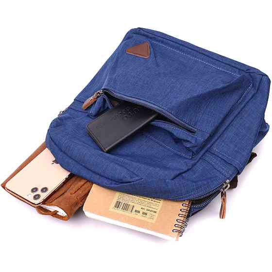 Текстильний зручний рюкзак унісекс Vintage 22244 Синій Київ