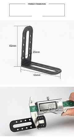 Кутник пластиковий для системи вирівнювання плитки колір чорний, для внутрішніх та зовнішніх кутів (багаторазовий, ABS, набір 25 Київ