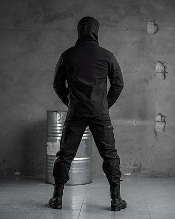 Тактичний костюм SoftShell Police black ВТ7623 Київ - фото 9