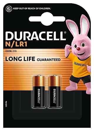 Специальная щелочная батарейка Duracell N 1,5V, (E90 / LR1), 2 шт в упаковке (6409651) Киев