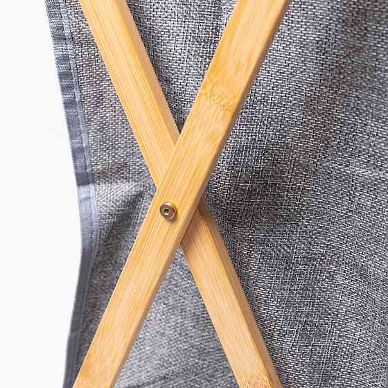 Мягкая корзина для белья на подставке, серый цвет Киев