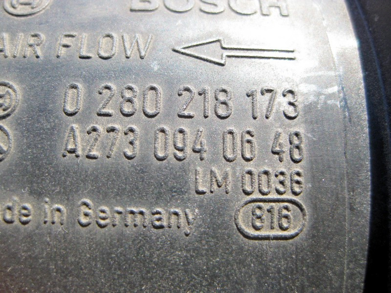 Mercedes-Benz  A2730940648 Витратомір повітря для двигуна M272 V6 3.5л Одеса - фото 3