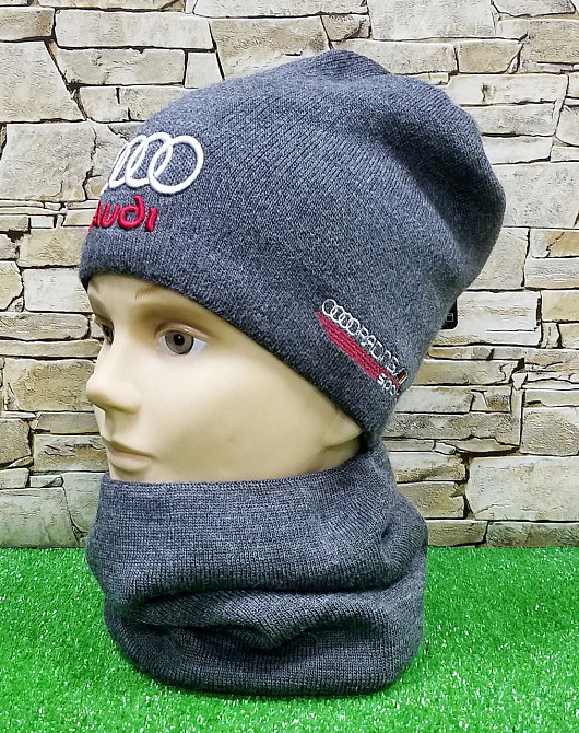 Комплект шапка+бафф Audi Originals Fleece Киев - изображение 3