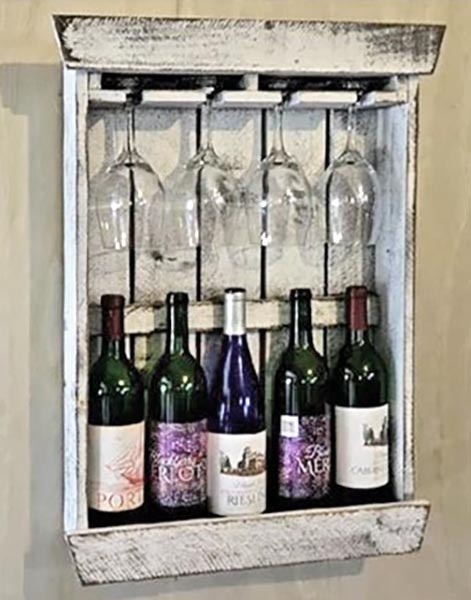 Настенная винная полка 
