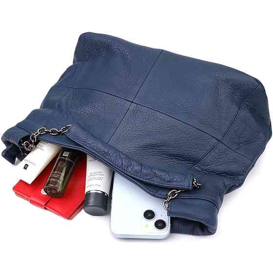 Сумка на кожен день з натуральної шкіри Синій (Vintage) Київ