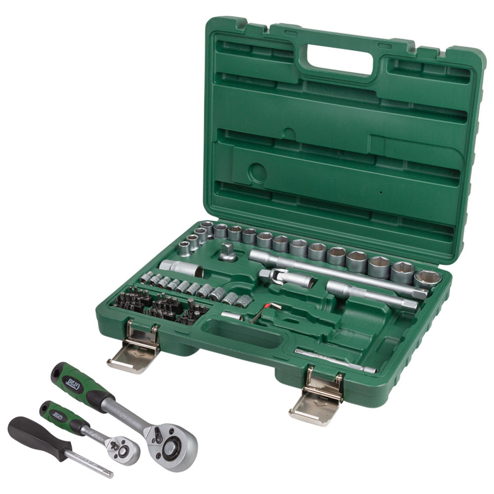 Grad Набор насадок торцевых и бит 1/4", 1/2" 72шт GRAD (6004245) Коломыя - изображение 2