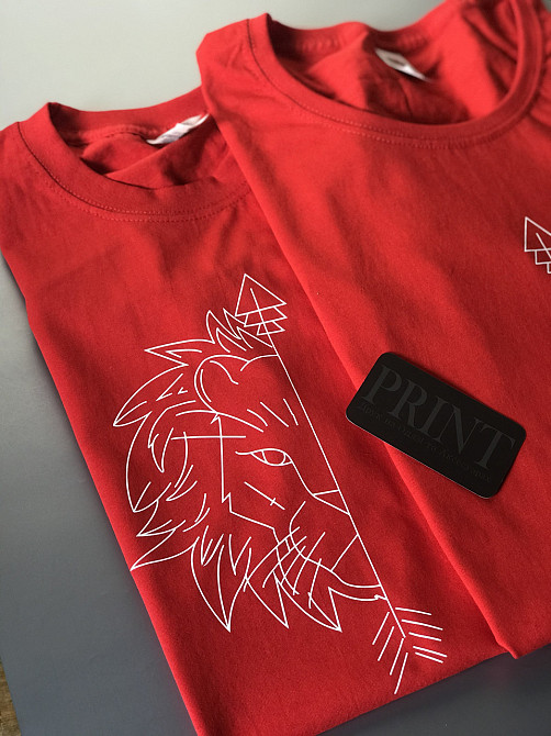 Червоні Парні футболки для закоханих хлопця та дівчини -Лев/Левиця Чернівці - фото 2