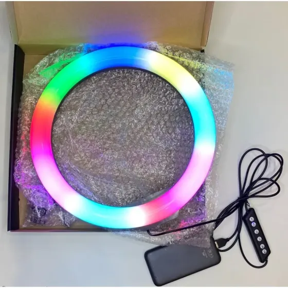 Кольцевая светодиодная лампа RGB LED RING MJ33/ 33 см с креплением для телефона Коломыя