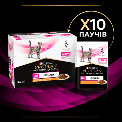 Влажный корм для кошек Purina Pro Plan Veterinary Diets UR ST/OX Urinary С курицей 10 x 85 г (8445290093592) Винница - изображение 4