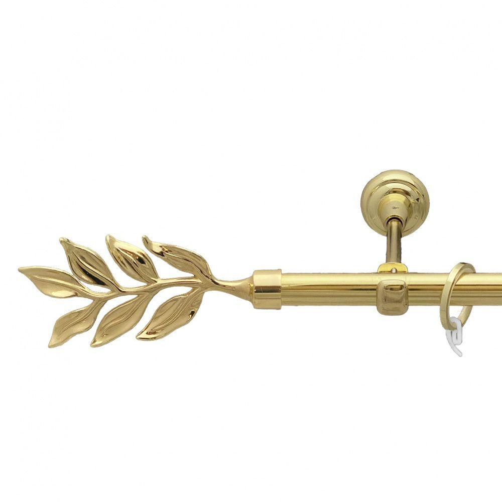 Карниз Orvit Лавр металевий однорядний відкритий гладка труба кільце фасонне металеве  Золото 19 мм 200 см Львов - изображение 1