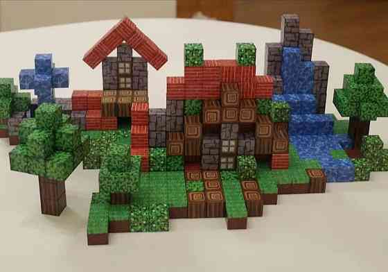 Магнітний конструктор Minecraft 100 деталей – Креативні кубики на магнітах у стилі Майнкрафт Київ