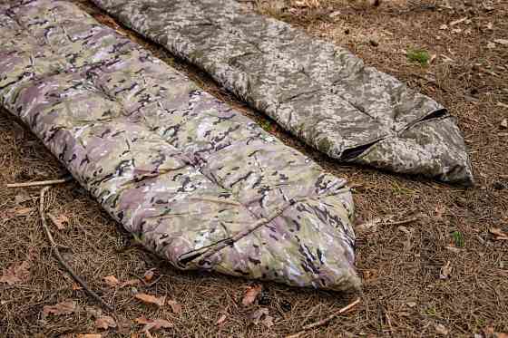 Армійський зимовий спальний мішок мультикам 220*90 водонепронекний спальник 2в1 для військовуслужбовців   WAR Львів