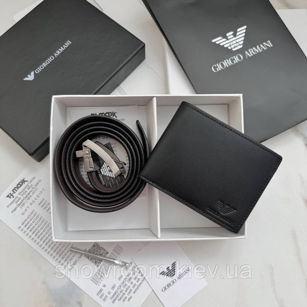 Чоловічий подарунковий набір портмоне та ремінь GA (114) Київ - фото 3