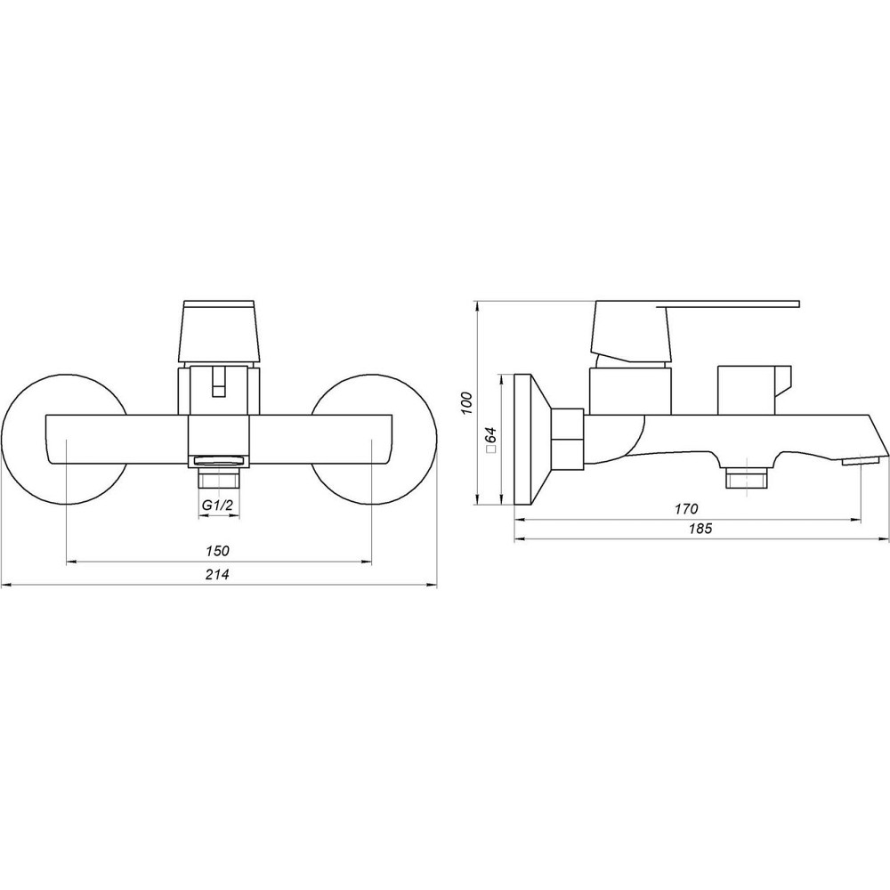 Змішувач для ванної Globus Lux Laguna GLA-0102NE-10-BB (000022555) Київ - фото 7
