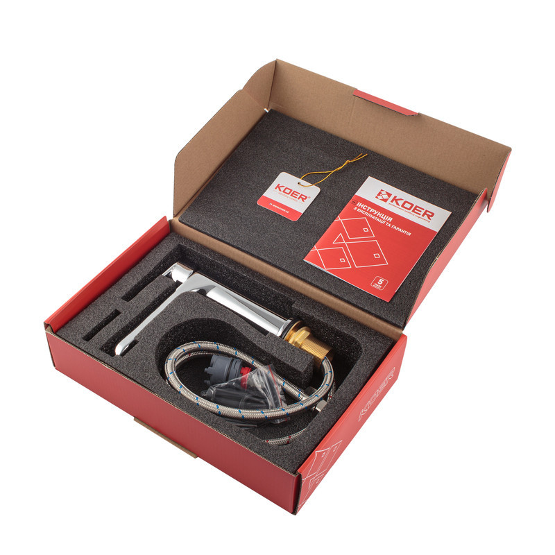 Смеситель для умывальника Koer модель KB-10030-01 (KR5424) качественный и надежный Харьков - изображение 7