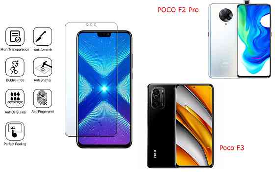 Защитное стекло NeoGlass для POCO F2 Pro, Poco F3 – ультрапрозрачное и устойчивое Киев