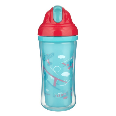 Поїльник-непроливайка Canpol babies Літак подвійна стінка із силіконовою трубочкою 260 мл (74/052) Вінниця - фото 2