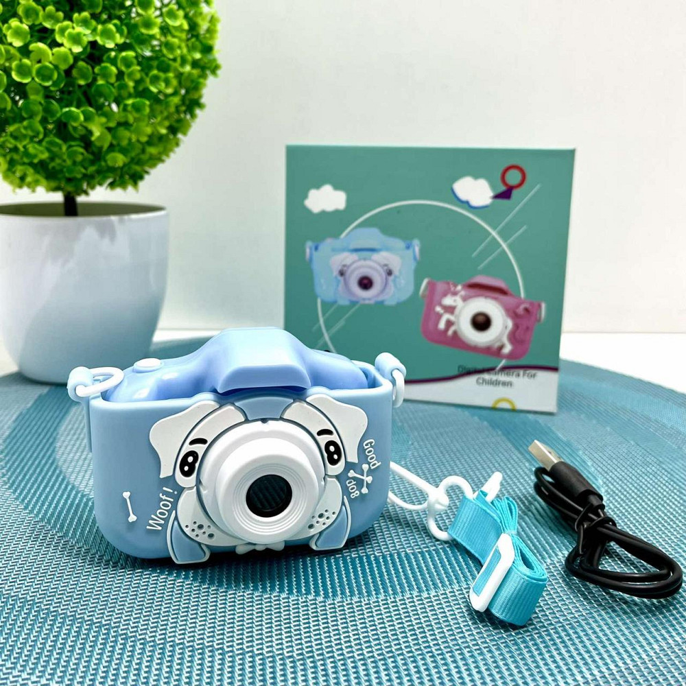 Фотоапарат дитячий відео фото ігри прослуховування музики підтримує microSD Блакитний (C56663) Чернігів - фото 1