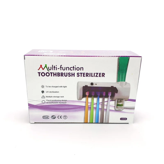 УФ стерилізатор зубних щіток BRUSH STERILIZER з тримачем та дозатором зубної пасти настінний Одеса