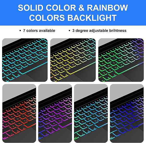 Magic Keyboard Case для Samsung Galaxy Tab S9 FE S9+ S8+ S7 FE S7+ 12.4