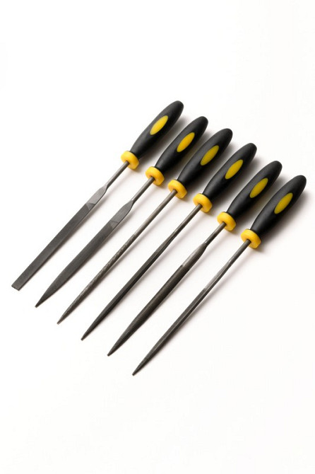 MASTERTOOL Надфілі MASTERTOOL з двокомонентною ручкою 140 мм набір 6 шт 06-0010 Коломия - фото 1