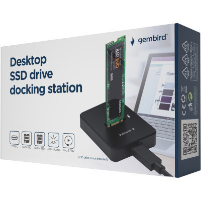 Док-станція для накопичувачів Gembird USB Type-C M.2 SATA NVME SSD (DD-U3M2) Вінниця - фото 2