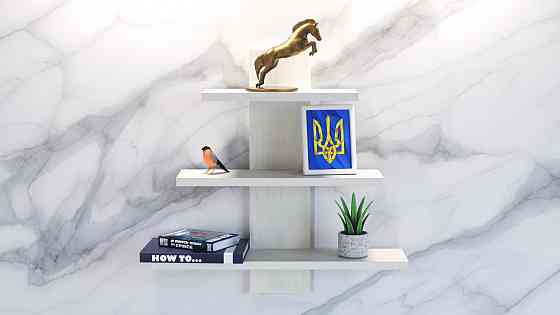 Полка навесная ПН-1, Дуб Шамоні Світлий, 500/140/500 Львов