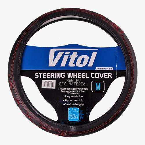 Чохол на кермо VLU-2402001 M чорний з БО Харків - фото 1