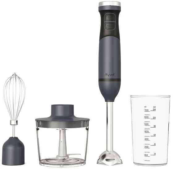 Блендер Kyvol HB080 ручний/ 600Вт/ 2 швидк./чаша для змішування/ мультиподрібнювач/ чорний Вінниця
