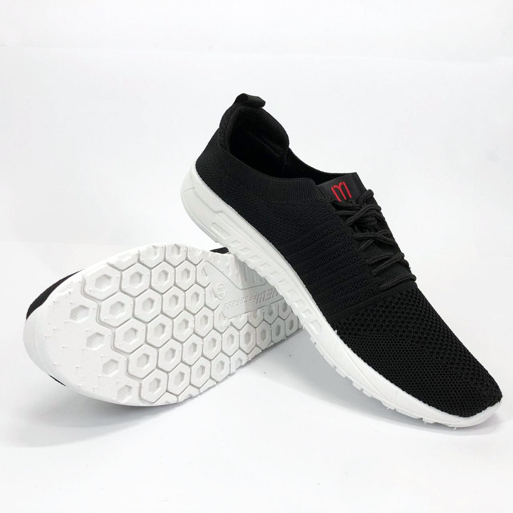 Простые мужские кроссовки 43, Мужские кроссовки лето черные Удобные легкие SP-29 Львов - изображение 6