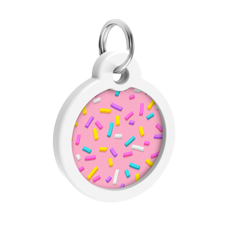 Адресник для собак і котів металевий WAUDOG Smart ID з QR-паспортом, малюнок "Маршмелоу", круг, Д 30 мм Вінниця - фото 4