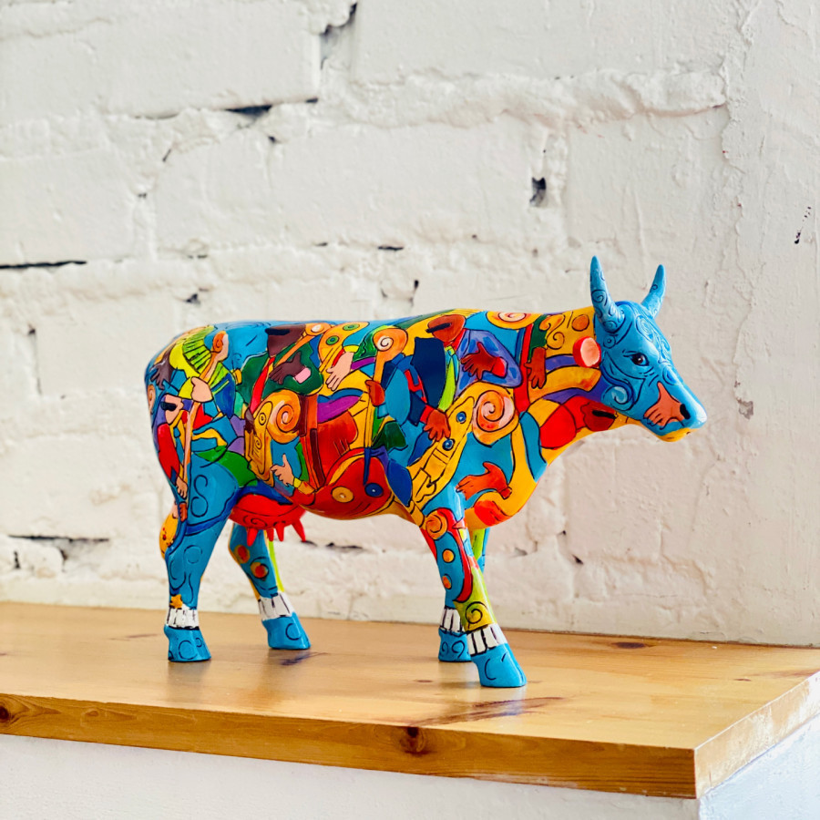 Статуэтка коллекционная корова Music Cow Extravaganza (Size L) полирезин Киев - изображение 5