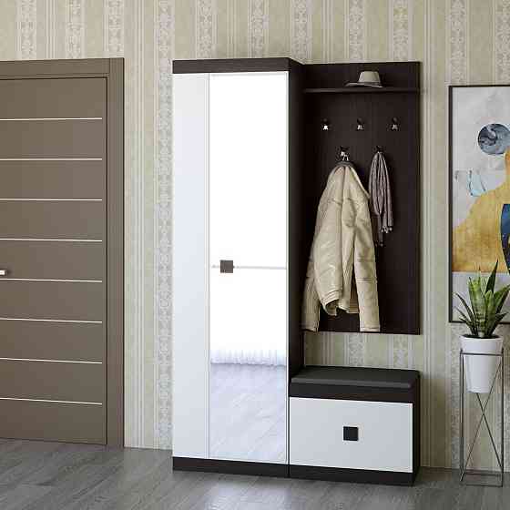 Прихожая Эверест Соната 3 (модульная - 3 элемента) венге темный + белый (DTM-2532) Львов