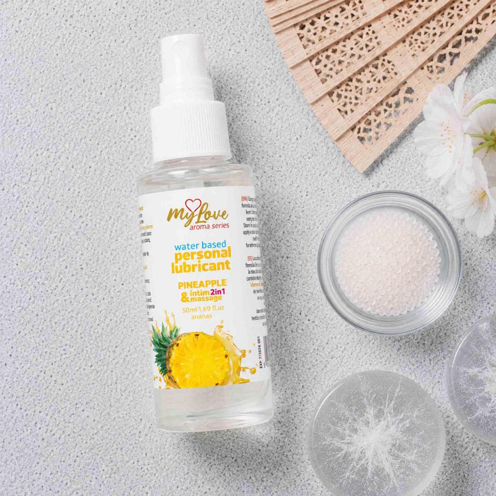2в1 лубрикант та масажний гель - MyLove Aroma Series Intim&Massage Pineapple, 50 мл Sex Aura Київ - фото 3