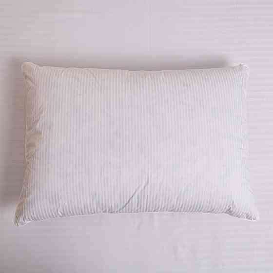 Подушка пухова YouStar 50% пух 50% перо Тік смужка - пружна 40x60 см (Білий) з сумкою-чохлом Суми