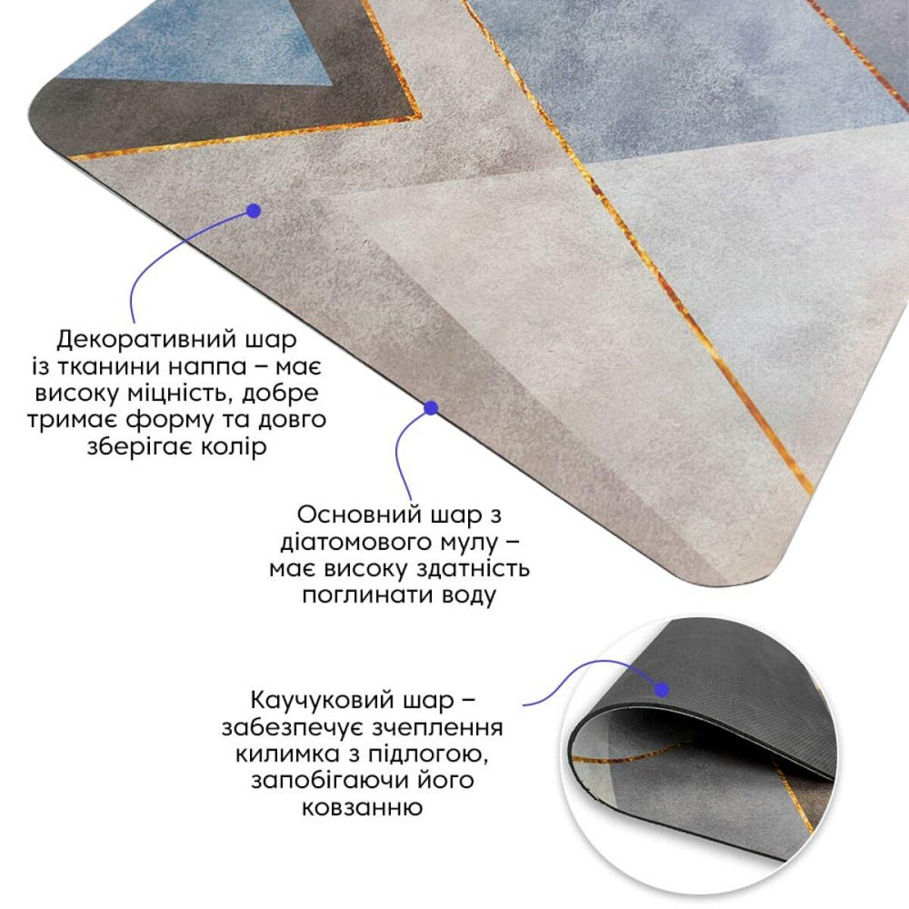 Влагопоглощающий коврик 38х58х3мм (D) SW-00001560 Киев - изображение 2